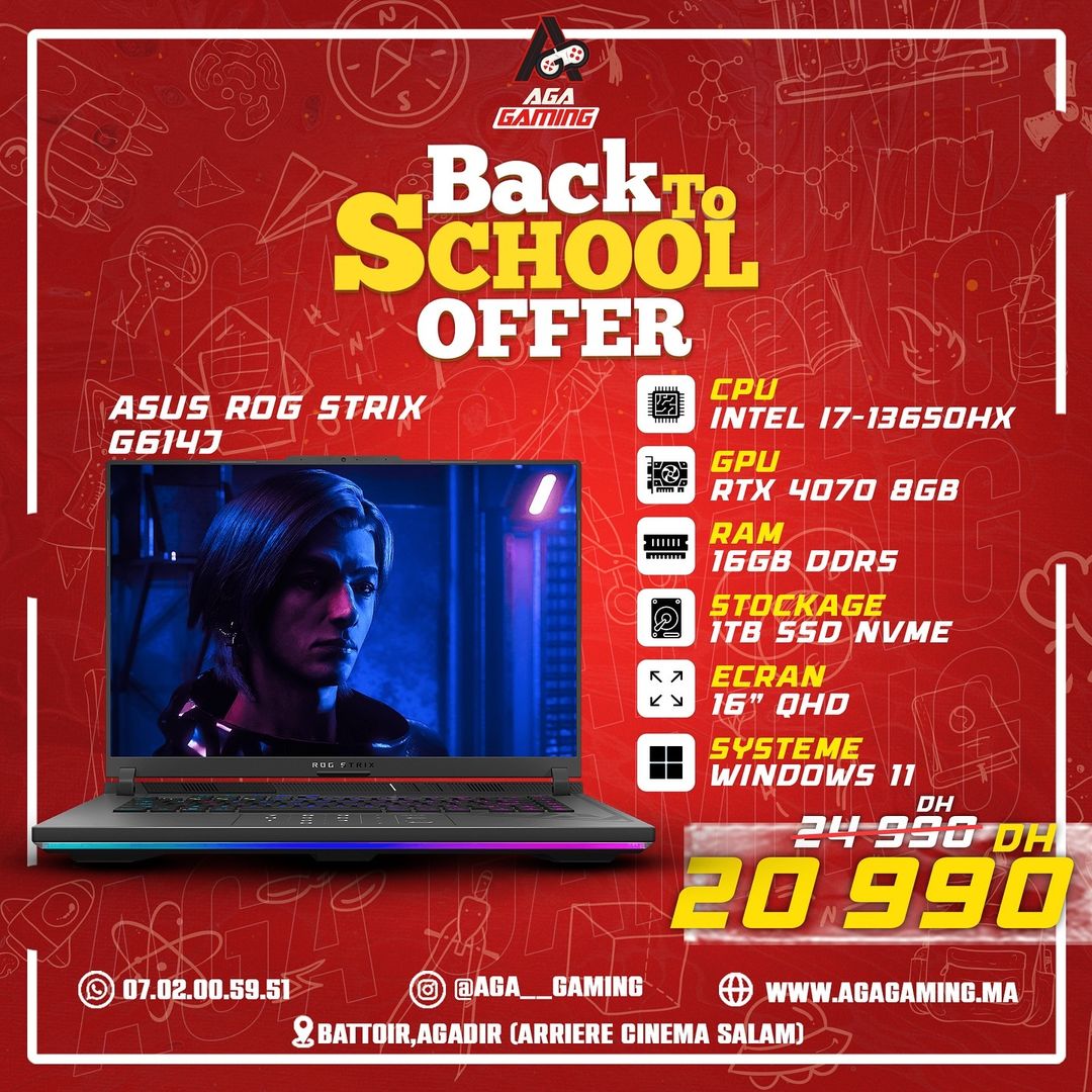 ASUS ROG STRIX G614J Intel i7-13650HX / 16GB DDR5 / RTX 4070 8GB ASUS ROG STRIX G614J Intel i7-13650HX / 16GB DDR5 / RTX 4070 8GB